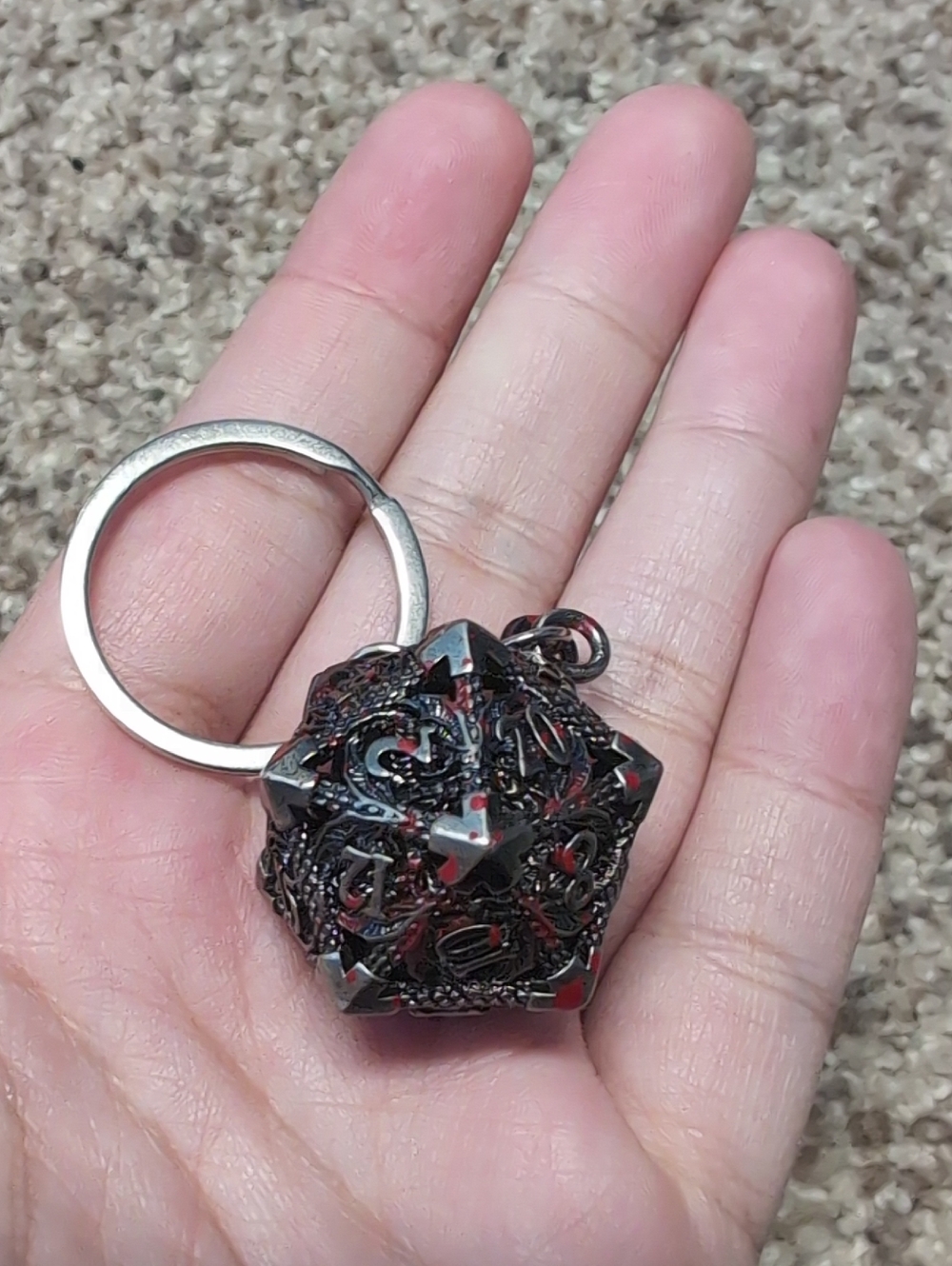 DnD Keychain With Mini Dice